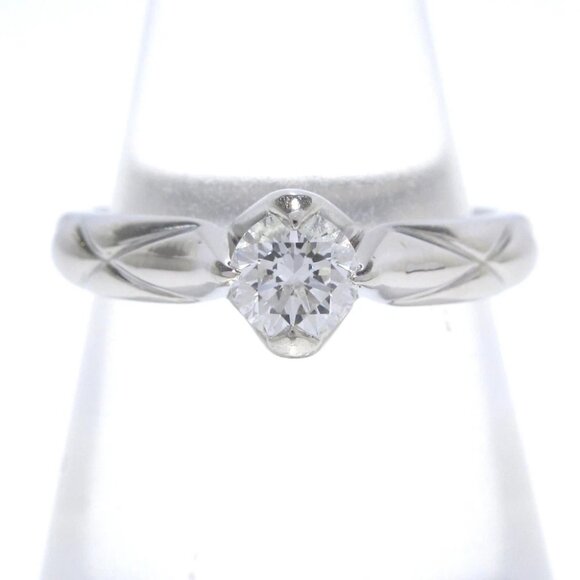 CHANEL Matelasse - Pt950 Diamond Ring - Picture 1 of 7